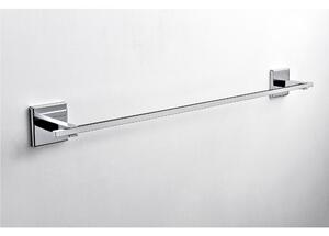 Porta asciugamani fissaggio Viti e Stop , Plano 60x6,5xh5,5 cm in finitura cromo lucido bagno galvanico di oltre 22 micron inalterabile nel tempo