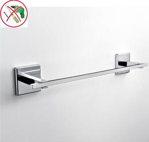 Porta asciugamani fissaggio adesivo Forte 3 M Plano 30x6,5xh5,5 cm in finitura cromo lucido bagno galvanico di oltre 22 micron inalterabile nel tempo