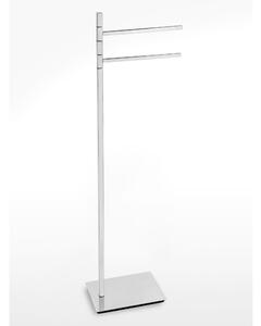 Piantana portasciugamani da bagno 2 bracci snodati Linea Living Design Moderno dimensioni 33x15xh88 cm - bracci lunghezza 28 cm cromo lucido Garanzia i0 anni contro la ruggine