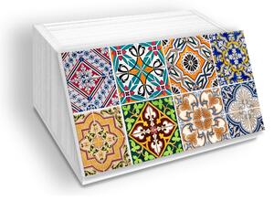 Carrello da cucina porta frutta in legno 40x45xh85 cm TILES eseguito a mano in Italia