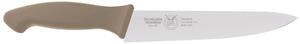 Coltello cucina cm 16, colore tortora, manico in gomma termoplastica