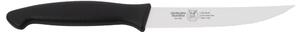 Coltello bistecca seghettato cm 12, colore nero , manico in gomma termoplastica