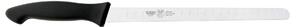 Coltello salmone cm 26, colore nero , manico in gomma termoplastica