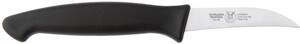 Coltello cucina verdura curvo cm 7, colore nero , manico in gomma termoplastica