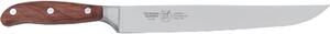 Coltello Arrosto lunghezza 23 cm forgiato in acciaio W.Nr.1.4116 manico in legno di mogano , colore manico in legno di mogano scuro