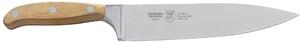 Coltello cucina o lama forgiata in acciaio W.Nr.1.4116 cm 20, manico legno di Frassino , Manico in essenza legno di Frassino