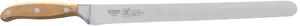 Coltello Salumi Forgiato cm 32, in acciaio W.Nr.1.4116 nella cucina professionale per il taglio manuale dei salumi ma anche nella preparazione di dolci, colore manico Frassino