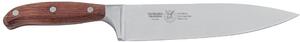 Coltello cucina o lama forgiata in acciaio W.Nr.1.4116 cm 20 , manico in legno di mogano , colore manico in legno di mogano scuro