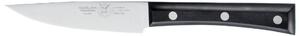 Coltello bistecca largo cm 12, colore nero, manico in resina acetalica nera