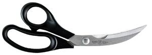 Forbice trinciapollo inox La lama microdentata cm 25 Utensile dalla linea ergonomica e leggera manico in plastica nero