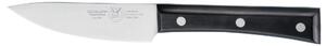 Coltello cucina cm 12, colore nero, manico in resina acetalica nera