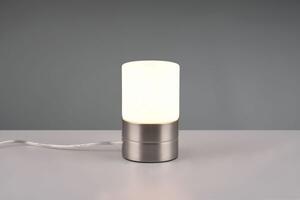 Lampada da tavolo ary ii cilindro vetro bianco acciaio 591000107