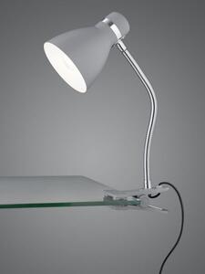 Lampada da studio harvey flessibile con pinza metallo alluminio e c