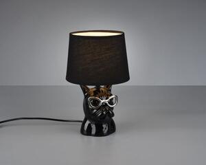 Lampada da tavolo ceramica dosy bulldog con occhiali r50231002 nero