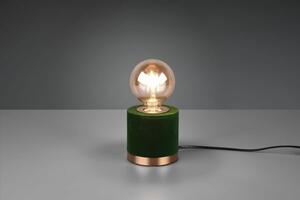 Lampada da tavolo judy base metallo ottone satinato r50691015 verde