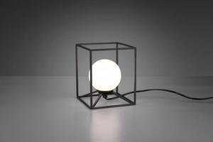Lampada da tavolo sfera di vetro gabbia struttura metallo r50401032