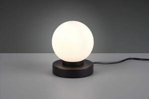 Lampada da tavolo prinz ii acciaio sfera nera r54011032