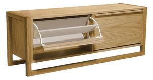 Scarpiera panca due porte New Est 120x38xh50 cm- peso 31 kg in legno colore legno di rovere