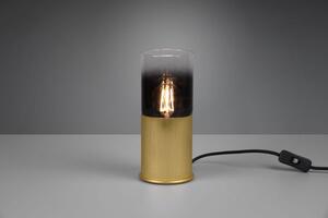 Lampada robin vetro fumè e trasparente d.25,5cm cilindro metallo o