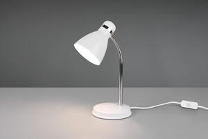 Lampada harvey metallo flessibile h.33cm bianco e cromato r50731031