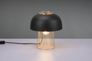 Lampada punch h.28cm metallo nero e oro r50811032