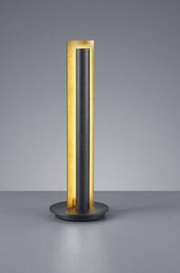 Lampada tavolo colonna nera interno oro texel 574410179