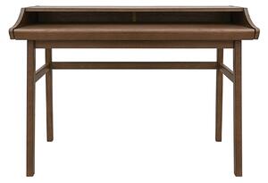 Scrivania Carteret in legno ingegnerizzato e massiccio, dimensioni 115 x 44 x h83,5 cm, peso 25 Kg, finitura noce
