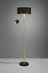 Lampade da terra motel con paralumi neri e oro h.170cm metallo otto