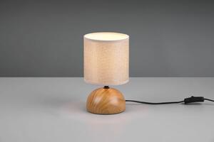 Luci lampada base effetto legno mezza sfera paralume h. 23cm d. 14