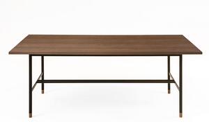 Tavolo da pranzo Jugend Noce in legno ingegnerizzato, acciaio, dimensioni 200 x 95 x h75 cm, peso 36 Kg, finitura noce, nero