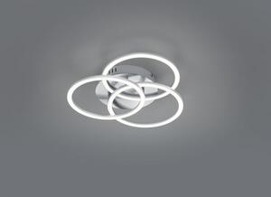 Plafoniera circle led 3 cerchi orientabili con telecomando acciaio 