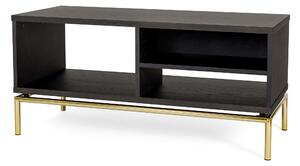 Baule da caff� Pimlico in legno ingegnerizzato e solido, metallo, dimensioni 100 x 44 x h45 cm, peso 19 Kg, finitura rovere, nero carbone