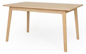 Tavolo da pranzo Skagen in rovere in legno ingegnerizzato e massiccio, dimensioni 140 x 90 x h75 cm, peso 42 Kg, finitura quercia