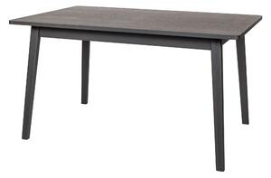 Tavolo da pranzo Skagen nero in legno ingegnerizzato e massiccio, dimensioni 140 x 90 x h75 cm, peso 41 Kg, finitura nero