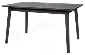 Tavolo da pranzo allungabile Skagen nero in legno ingegnerizzato e massiccio, dimensioni 140(180) x 90 x h75 cm, peso 41 Kg, finitura nero