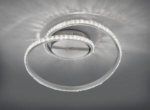 Plafoniera led rubin r62021105 alluminio effetto cristallo luce bi