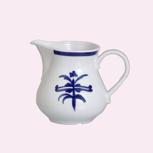Lattiera Decoro antico Ragno 10xh10 cm - CL30 in porcellana bianca lavabile in lavastoviglie