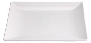 Piatto quadrato da portata in Gres 21x21 CM in colore bianco satinato
