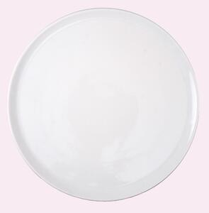 Piatto da pizza in porcellana 33 cm con falda rinforzata modello Gorizia confezione 6 pezzi lavabile in lavastoviglie