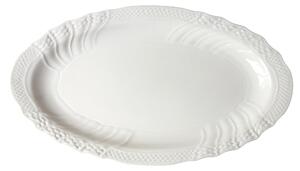 Raviera ovale da portata CONCHIGLIA 6 pezzi in porcellana bianca 20 CM lavabile in lavastoviglie