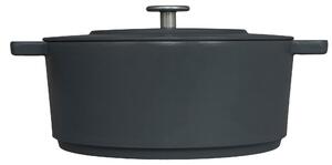 Casseruola Ovale in ghisa con coperchio � 24 cm Combekk colore grigio cemento