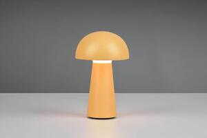 Lampada lennon ricaricable con usb h. 21,5cm ip44 giallo brillante 
