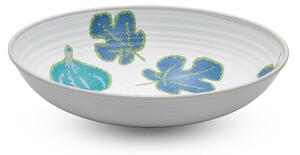 Risottiera ovale in melamina Touch-MeL. Ficus 33x22xh6,5 cm certificato per l'uso alimentare Bianco Acquamarina Pervinca Lavanda;Verde