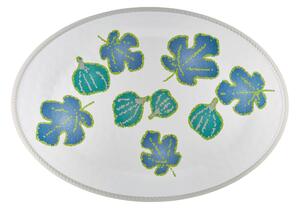 Vassoio ovale in melamina FICUS Touch-MeL Grande 51x36 cm certificato per l'uso alimentare Bianco Acquamarina Pervinca Lavanda;Verde