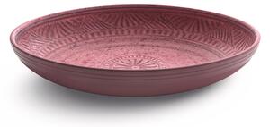 Risottiera ovale in melamina Mono 43x21xh6,5 cm certificato per l'uso alimentare magenta