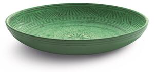 Risottiera ovale in melamina Mono 43x21xh6,5 cm certificato per l'uso alimentare verde