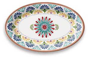 Vassoio ovale in melamina Porto Piccolo 36x22 cm certificato per l'uso alimentare