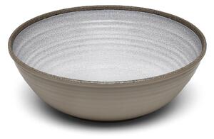 Insalatiera in Melamina Centro tavola Renna Bianca Grande � 31xh8 cm certificato per l'uso alimentare colore Bianco Sabbia