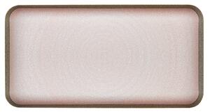 Vassoio rettangolare , da portata in Melamina Rena Rosa 39x20xh3 cm certificato per l'uso alimentare BPA free colore Rosa