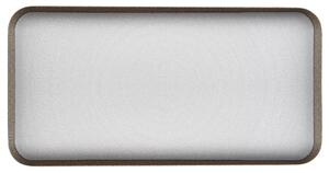 Vassoio rettangolare , da portata in Melamina Rena Bianca 39x20xh3 cm certificato per l'uso alimentare BPA free colore Bianco Sabbia